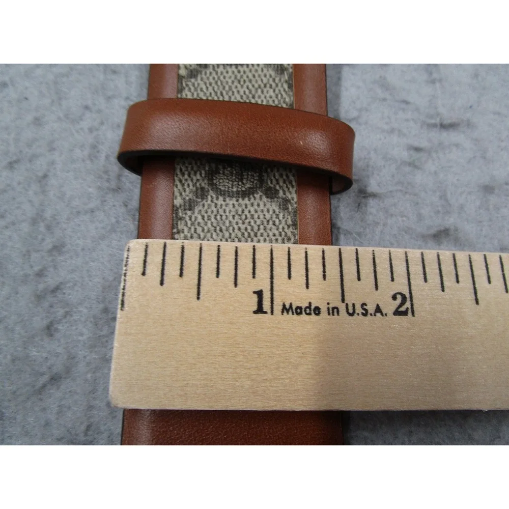 Gucci Interlocking G Belt GG Supreme Canvas Brown Leather 142930 Size 110/44